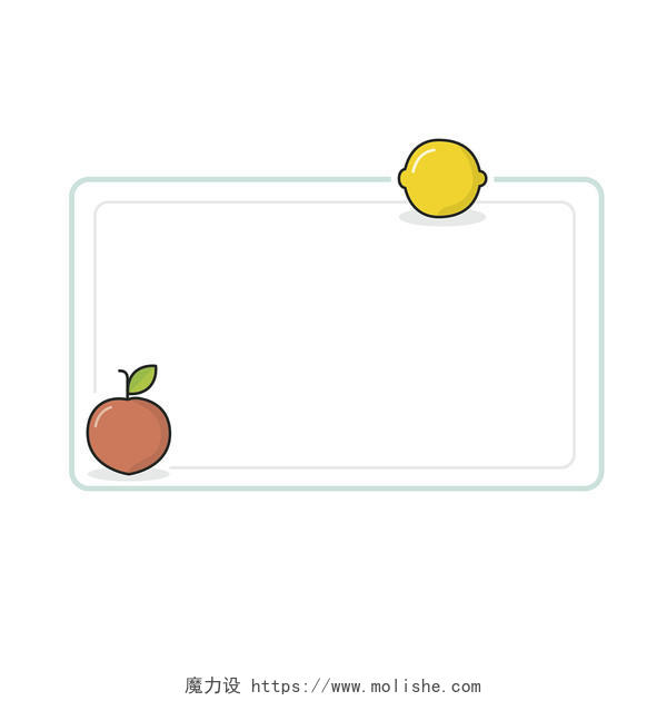 水果手绘边框水果边框水果边框PNG素材
